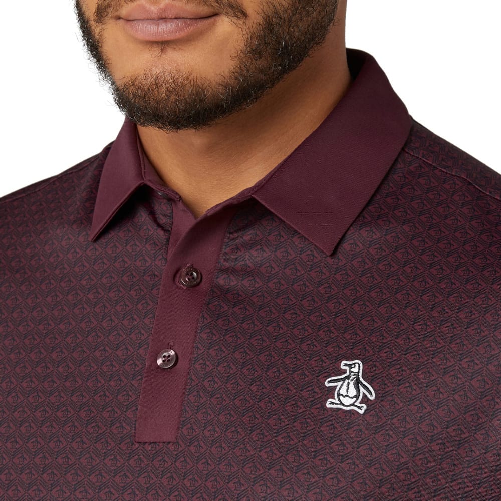 Original Penguin Pete's Tee Time Polo Shirt - Mauve Wine - Image 5