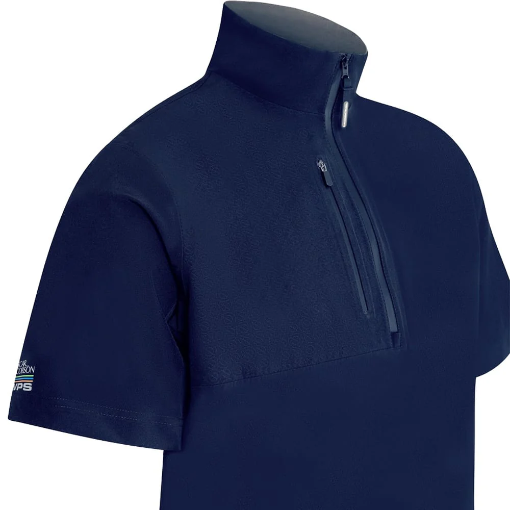 Oscar Jacobson Arlington Short Sleeved Waterproof Top - Navy/Pewter - Image 3