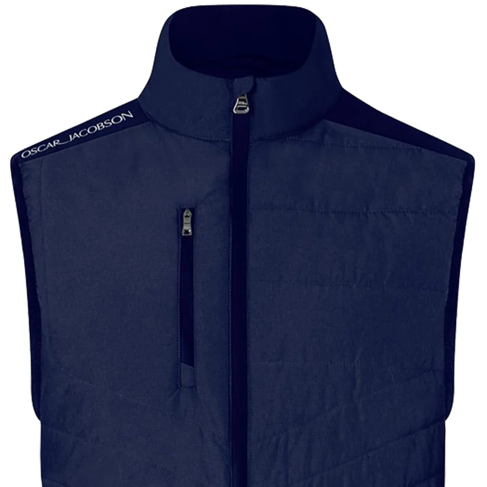 Oscar Jacobson Baynes Padded Gilet - Navy - Image 2