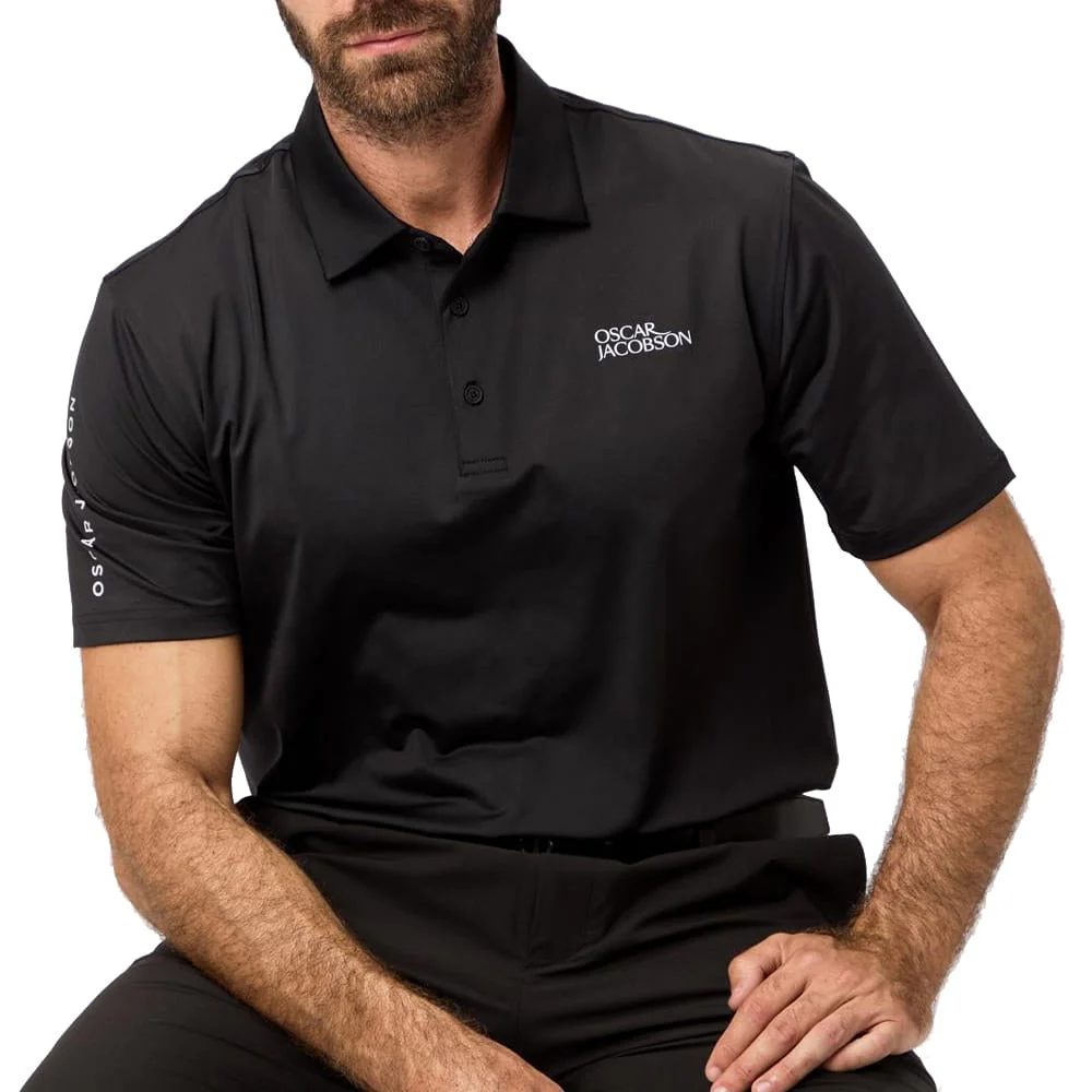 Oscar Jacobson Bullock Tour Polo Shirt - Black - Image 3