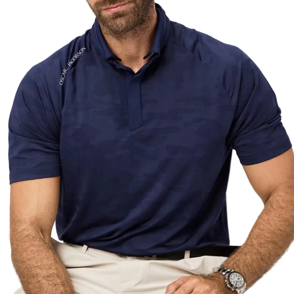 Oscar Jacobson Herald Polo Shirt - Navy - Image 3