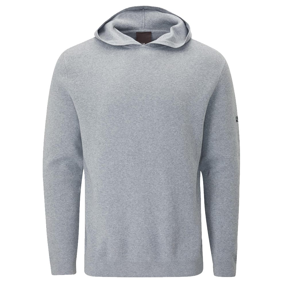 Oscar Jacobson Kennedy Lightweight Knitted Hoodie - Pewter Marl