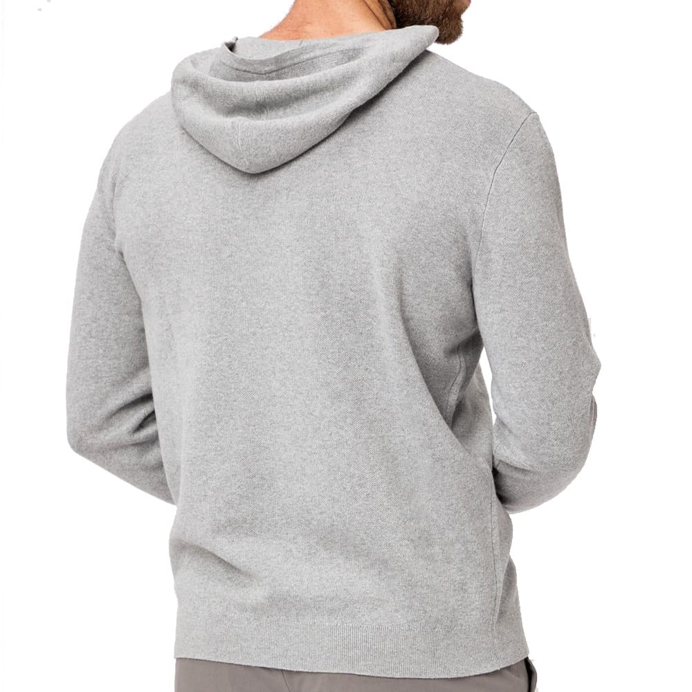 Oscar Jacobson Kennedy Lightweight Knitted Hoodie - Pewter Marl - Image 3