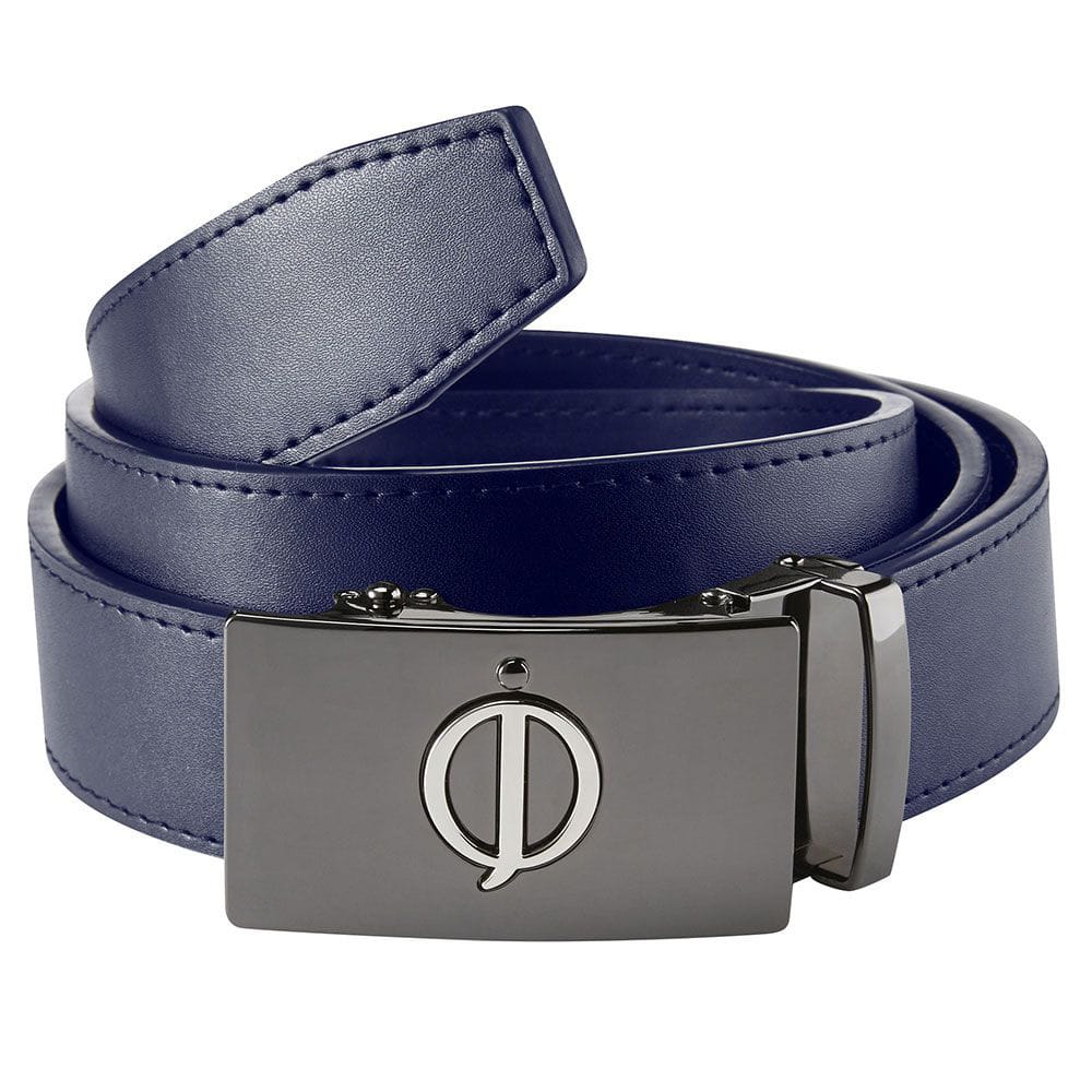Oscar Jacobson Leather Belt - Navy