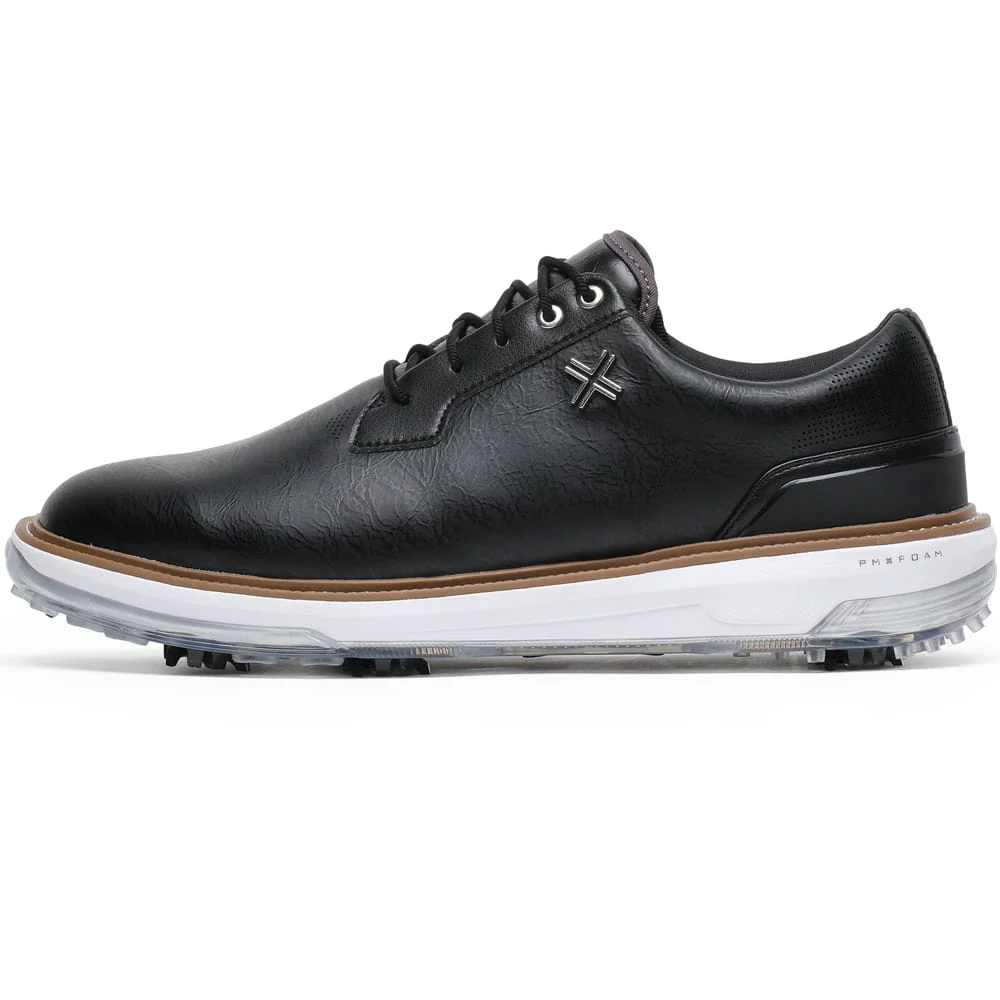 PAYNTR Reserve Classic Tour Waterproof Spiked Shoes - Black/White/Tan - Image 4