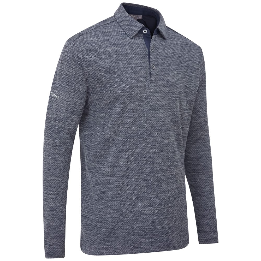 Ping Creek Polo Shirt - Navy Melange - Image 3