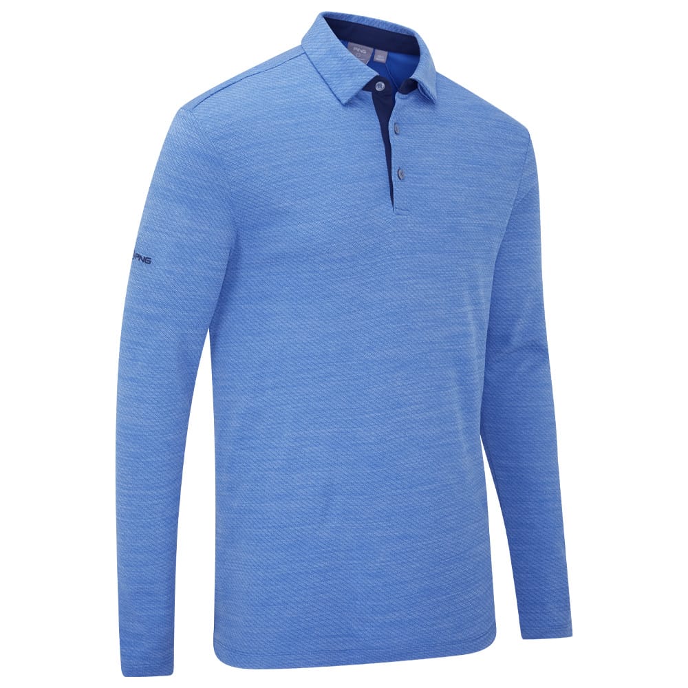 Ping Creek Polo Shirt - Tidal Blue Melange - Image 3