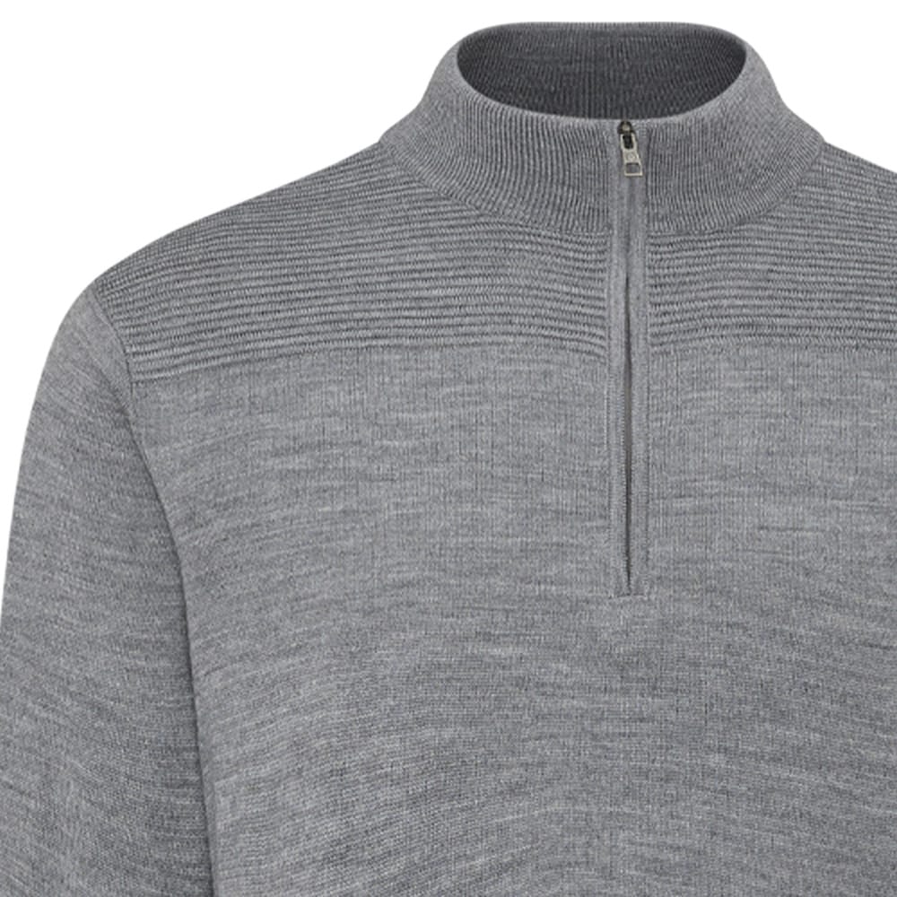 Ping Dorset 1/4 Zip Pullover - French Grey Marl - Image 3