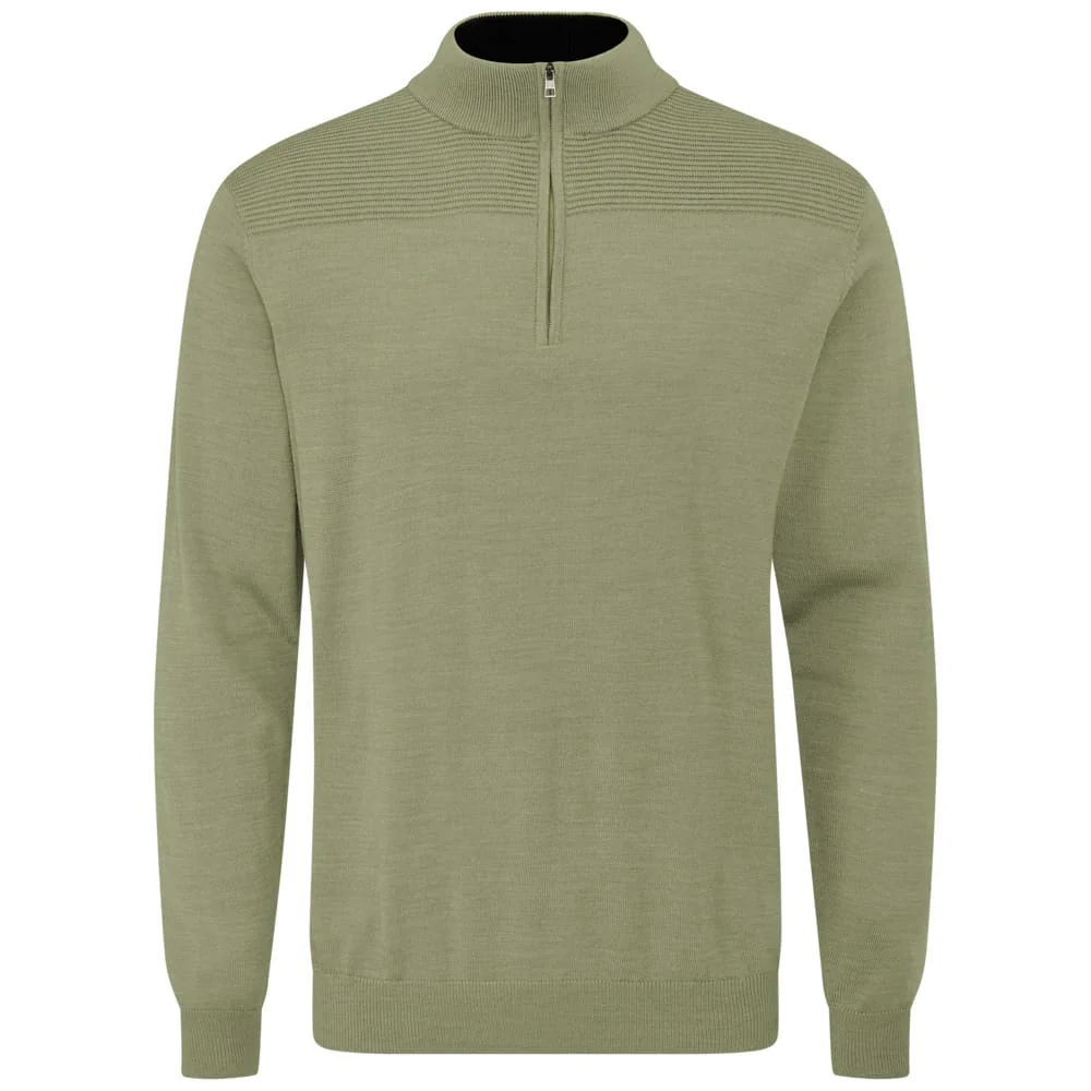 Ping Dorset 1/4 Zip Pullover - Lichen Marl