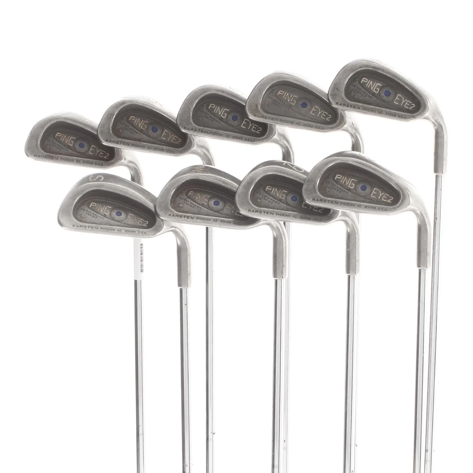 Ping Eye2 Steel Mens Right Hand Irons 3-SW Blue Dot 0.75* Upright Regular - Ping