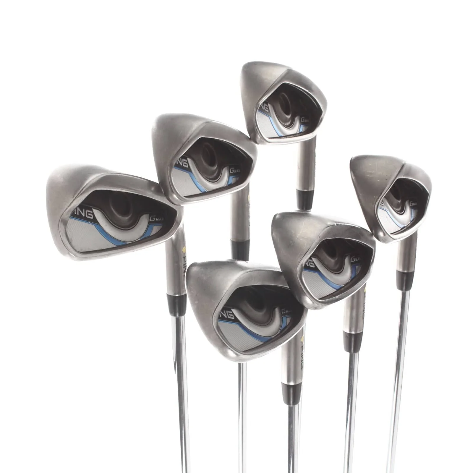 Ping G Max Steel Mens Right Hand Irons 5-PW Yellow Dot 1.5* Upright Soft Regular - Ping CFS Distance - Image 2