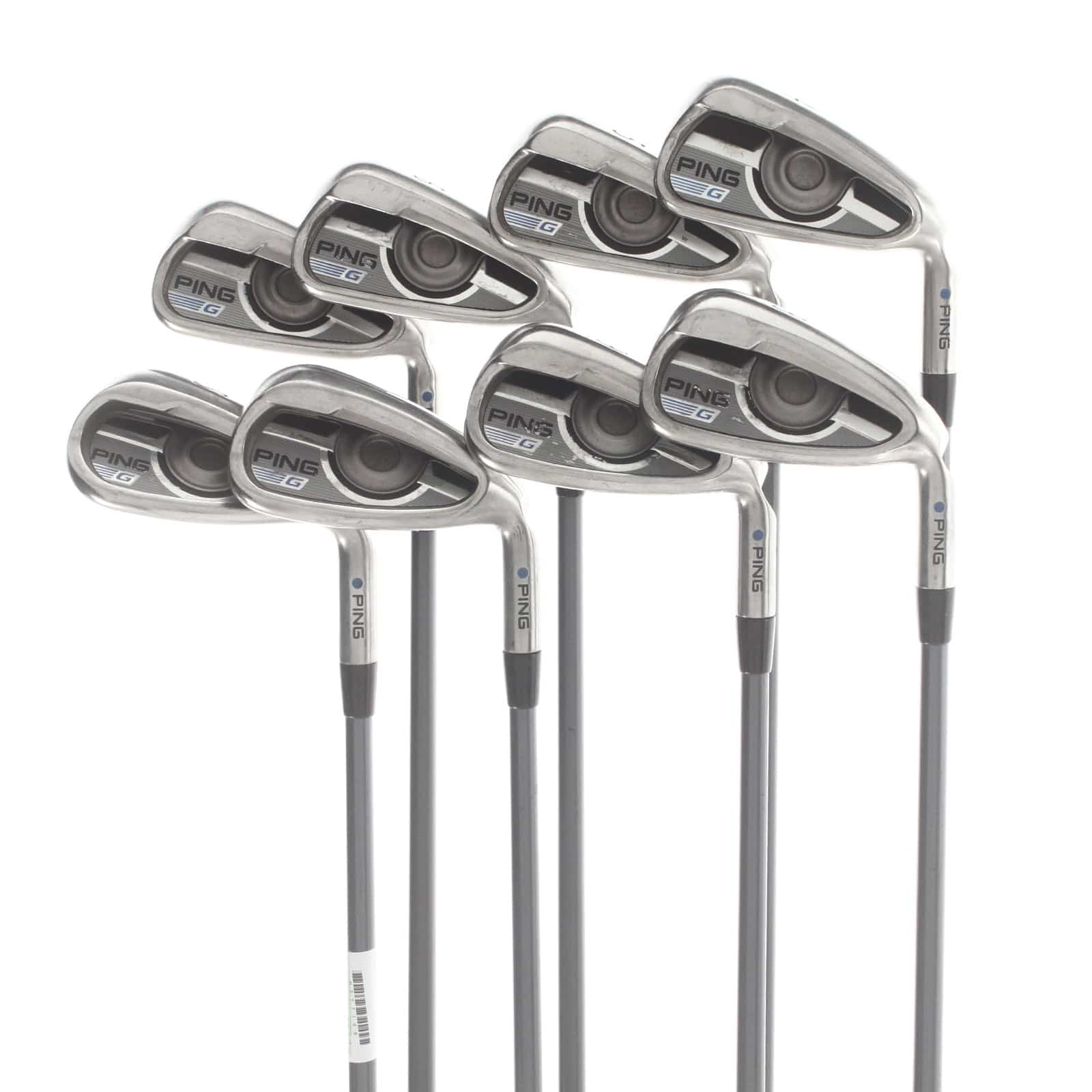 Ping G Series Graphite Mens Right Hand Irons 4-SW Blue Dot 1* Upright Regular - Ping CFS 70