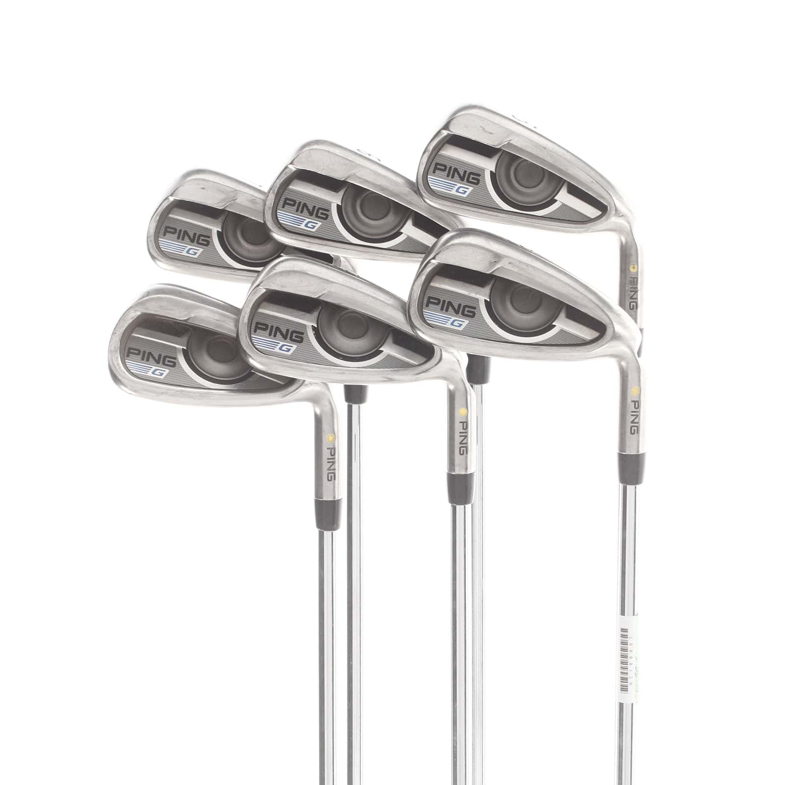 Ping G Series Steel Mens Right Hand Irons 5-PW Yellow Dot 1.5* Upright Regular - Ping AWT 2.0