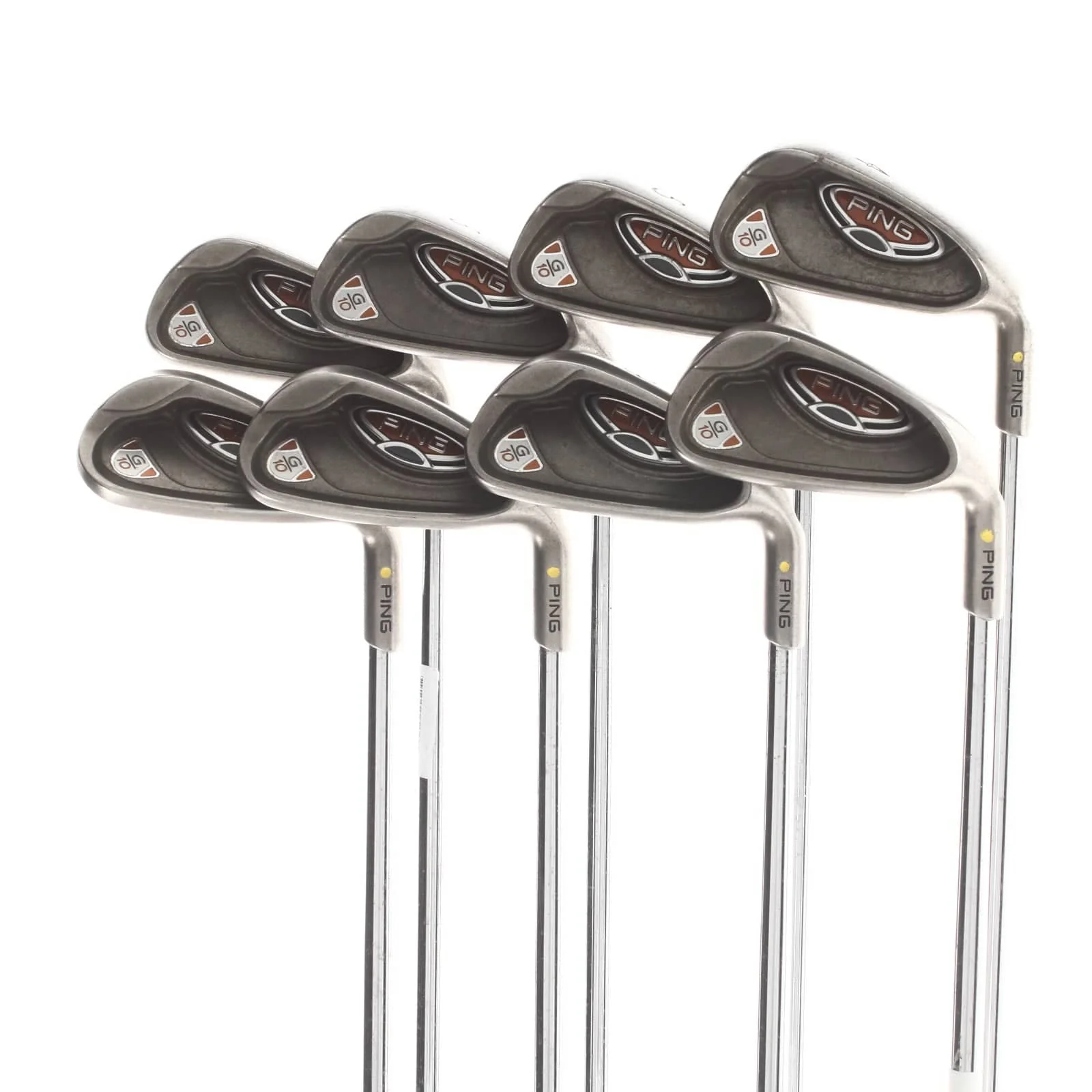 Ping G10 Steel Mens Right Hand Irons 4-SW Yellow Dot 1.5* Upright Regular - Ping AWT