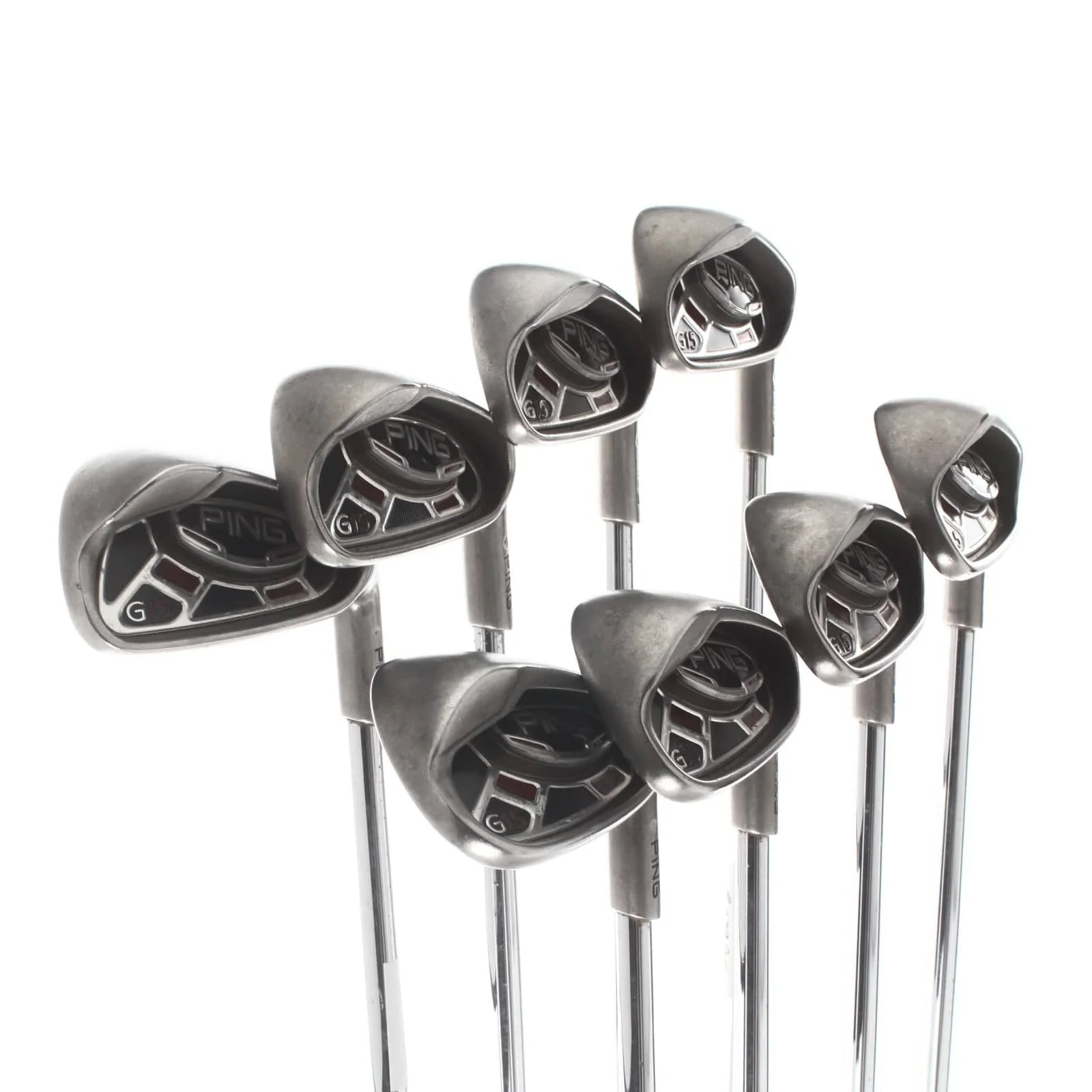 Ping G15 Steel Mens Right Hand Irons 4-SW White Dot 2.25* Upright Regular - Ping AWT - Image 2