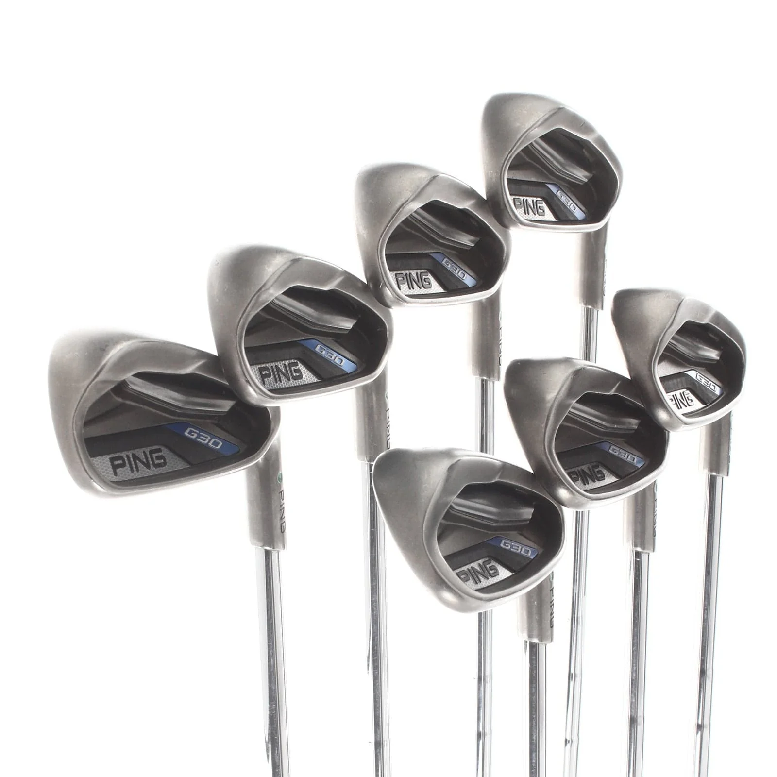 Ping G30 Steel Mens Right Hand Irons 4-PW Green Dot 2.25* Upright Extra Stiff - Ping CFS - Image 2