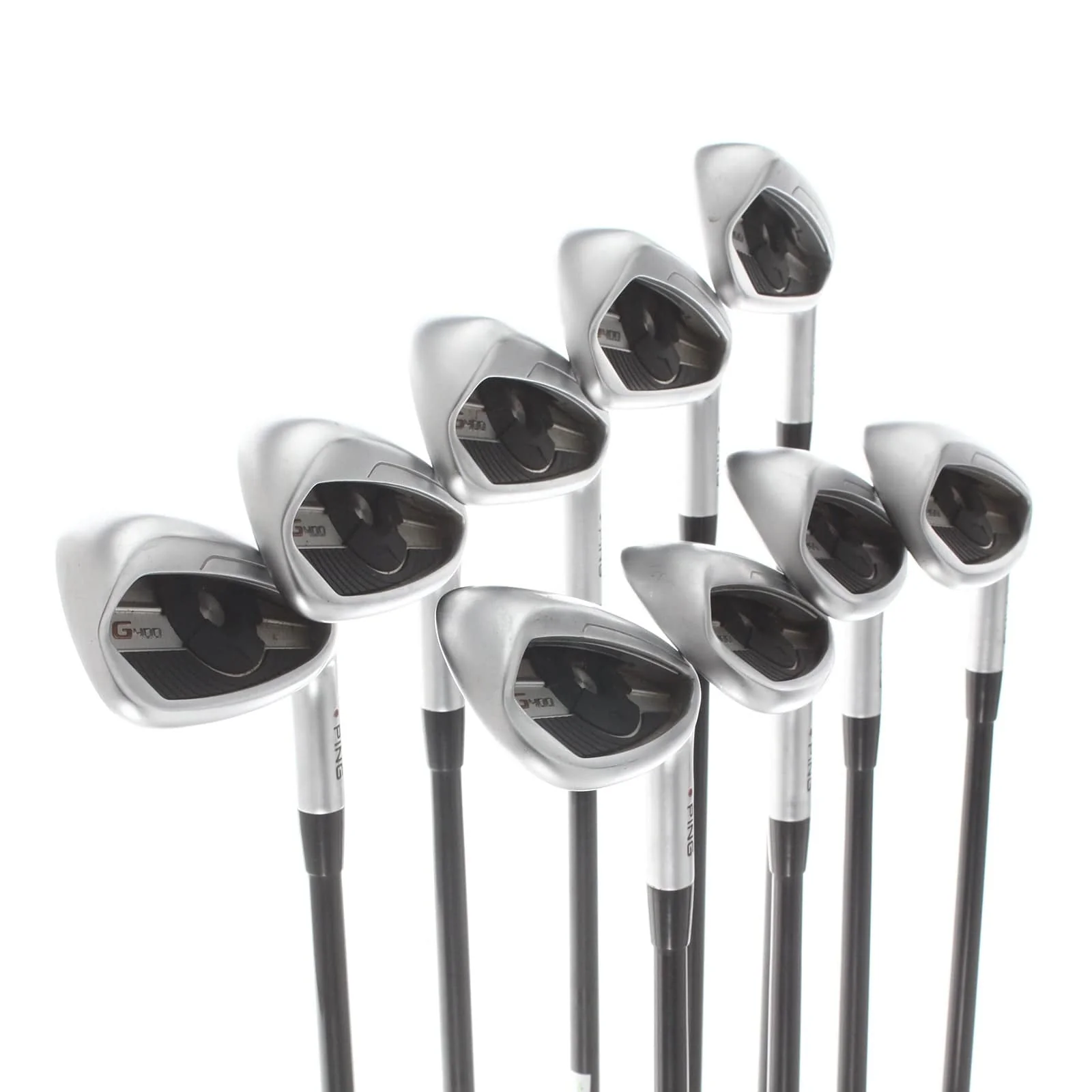 Ping G400 Graphite Mens Right Hand Irons 5-GW+SW+LW Red Dot 0.75* Flat Regular - Alta CB - Image 2