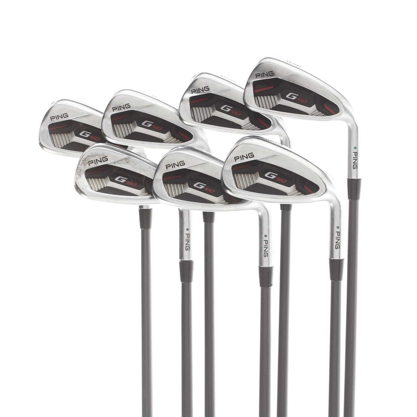 Ping G410 Graphite Mens Right Hand Irons 5-SW Green Dot 2* Upright Regular - Alta CB