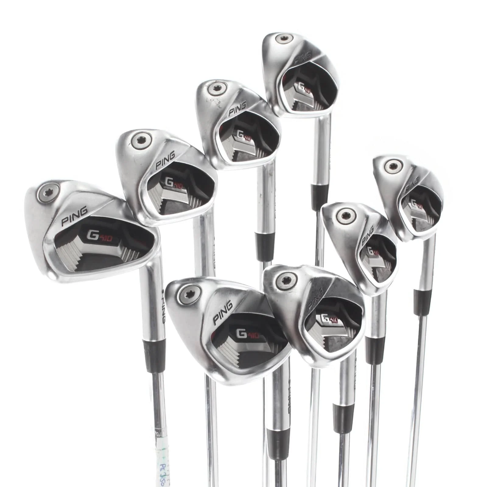Ping G410 Steel Mens Right Hand Irons 4-UW Black Dot Regular - Ping AWT 2.0 - Image 2