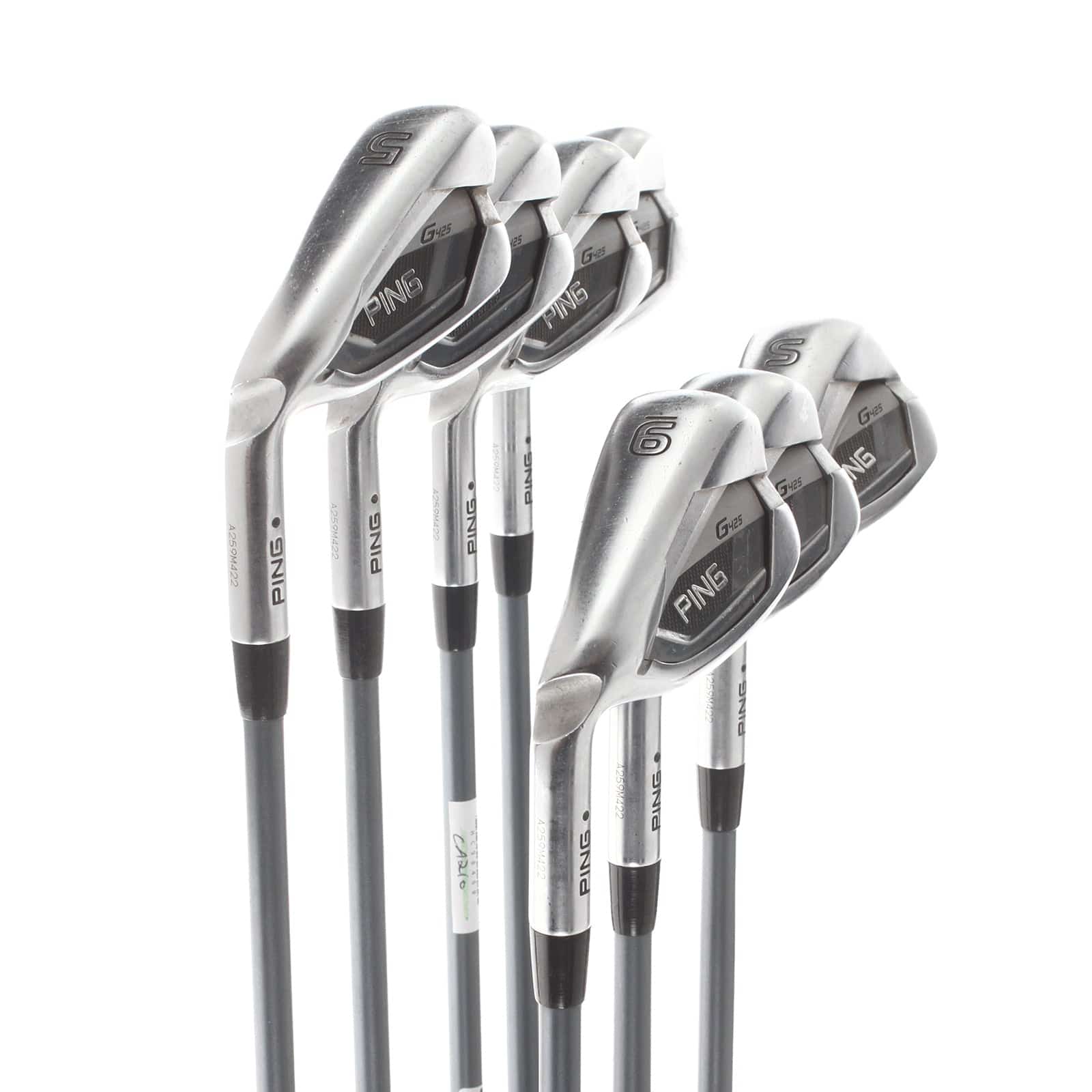 Ping G425 Graphite Mens Left Hand Irons 5-SW Black Dot Soft Regular - Ping Alta CB AWT - Image 2