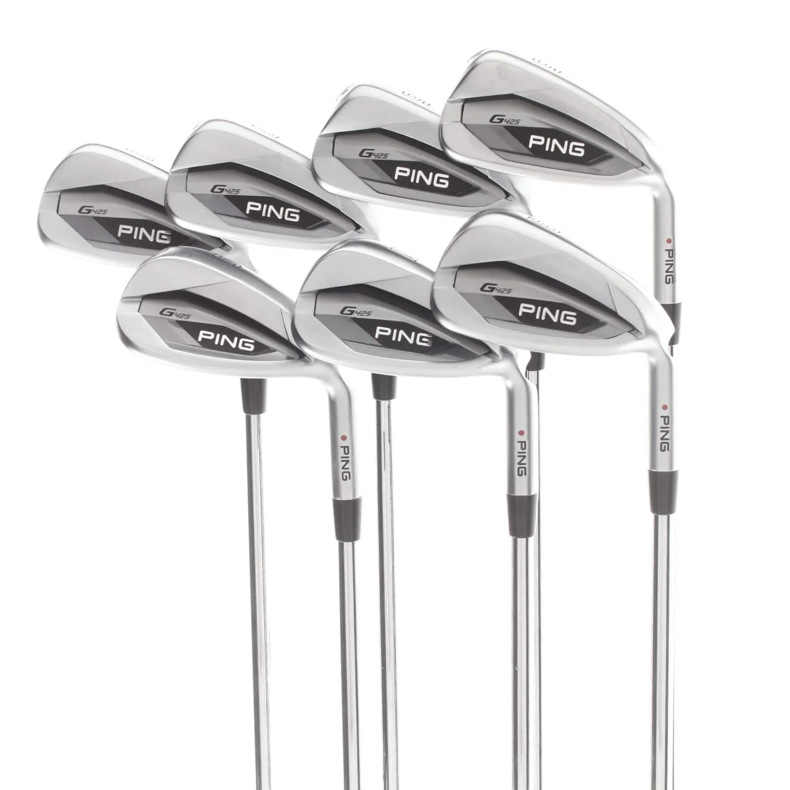 Ping G425 Steel Mens Right Hand Irons 5-SW Red Dot 1* Flat Regular - Ping AWT 2.0