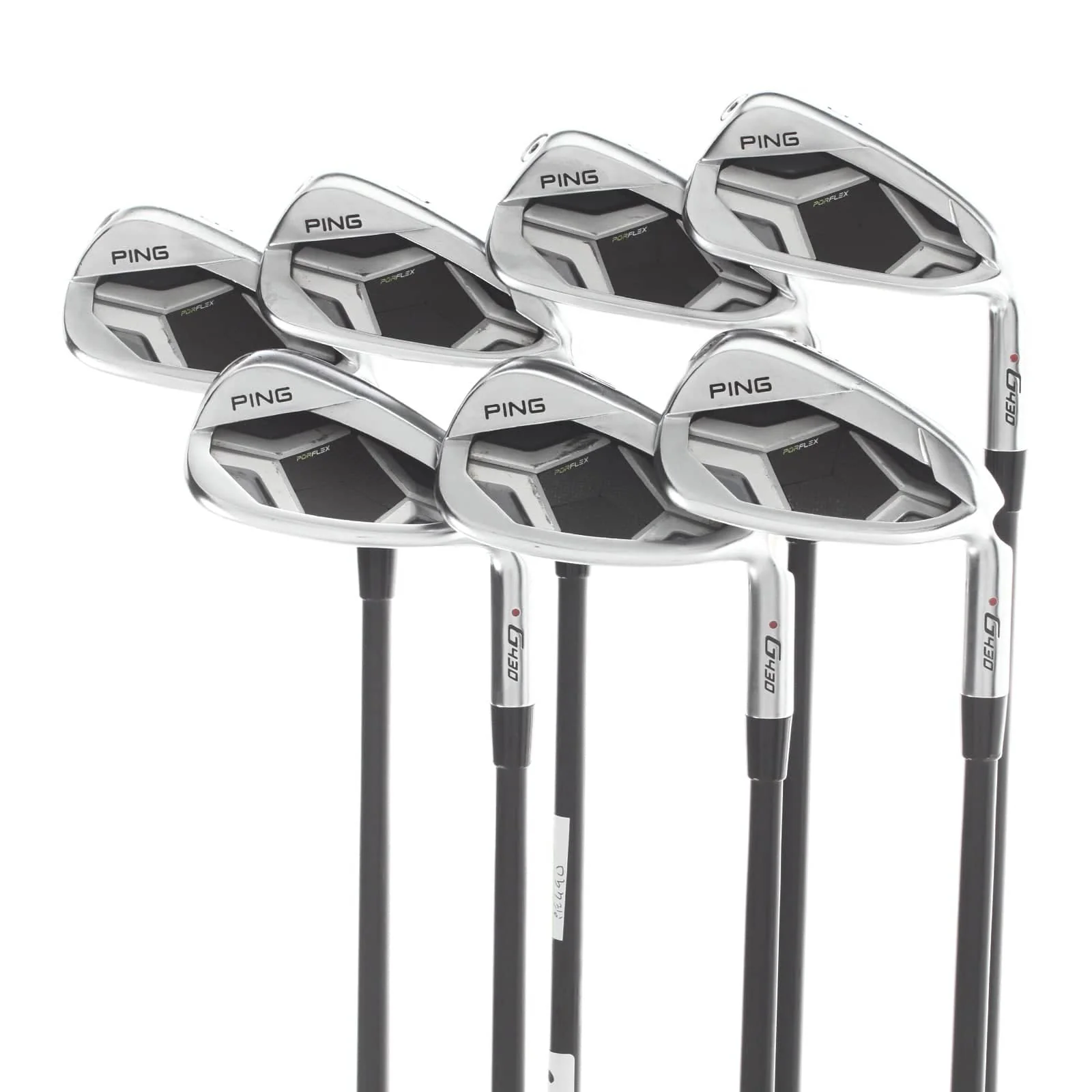 Ping G430 Graphite Mens Right Hand Irons 5-SW Red Dot 1* Flat Senior - Alta CB AWT