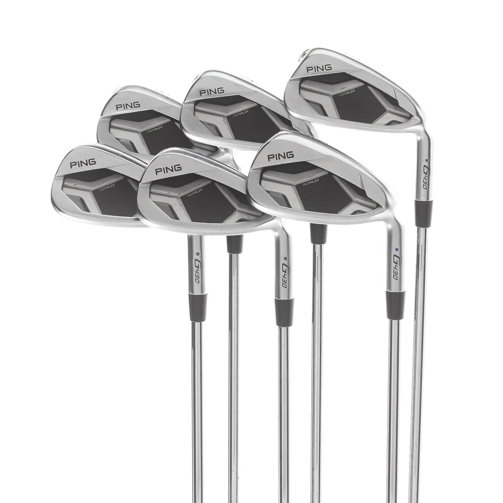 Ping G430 Steel Mens Right Hand Irons 6-GW Blue Dot 1* Upright Regular - Ping AWT 2.0
