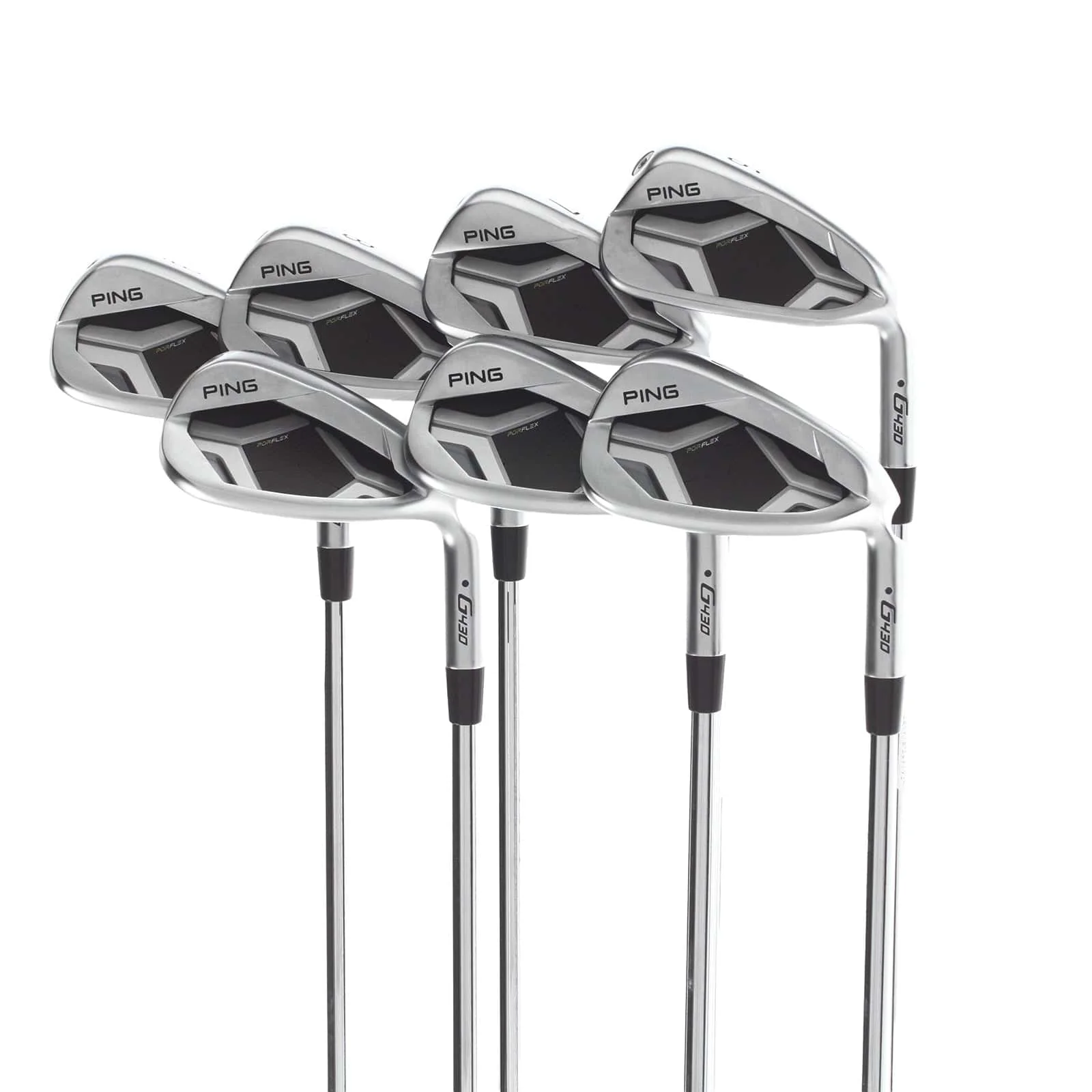 Ping G430 Steel Mens Right Hand Irons 6-SW+GW Black Dot Regular - Ping AWT 2.0