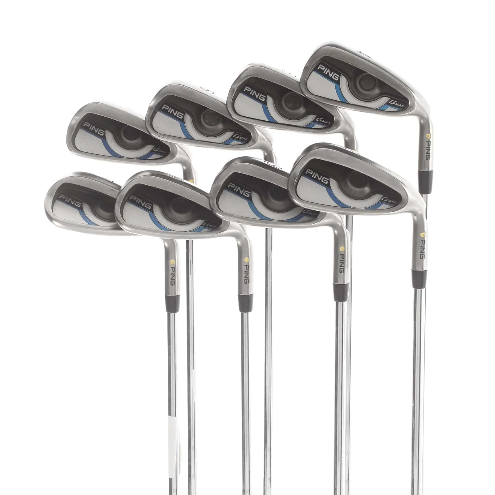 Ping GMax Steel Mens Right Hand Irons 4-SW Yellow Dot 1.5* Upright Regular - Ping CFS