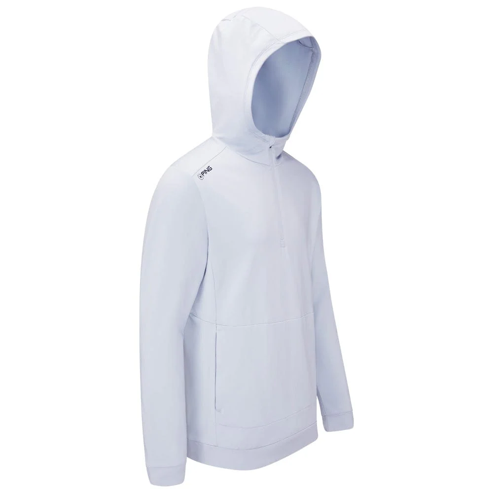 Ping Haldon 1/4 Zip Hoodie - Pearl Grey - Image 3