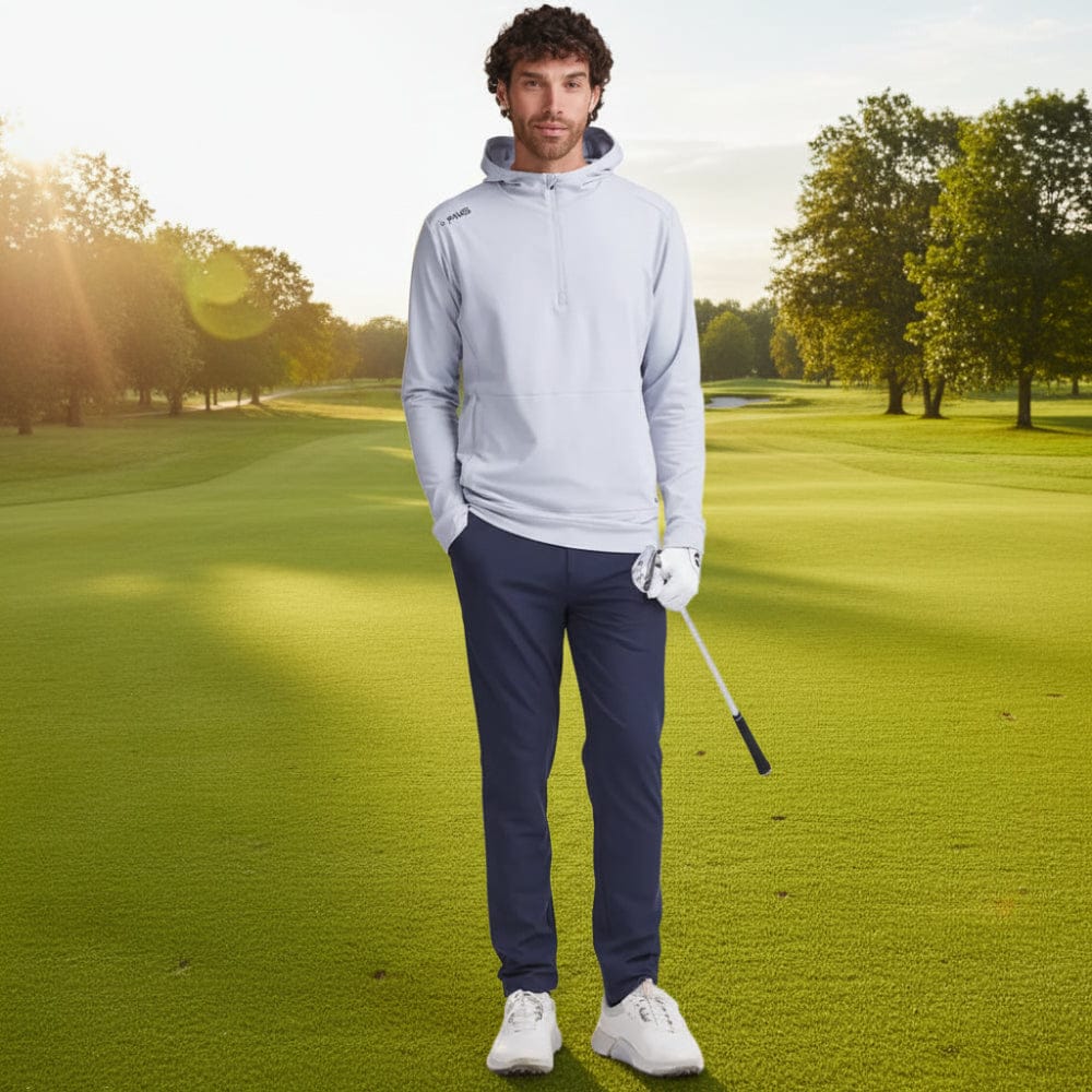 Ping Haldon 1/4 Zip Hoodie - Pearl Grey - Image 4