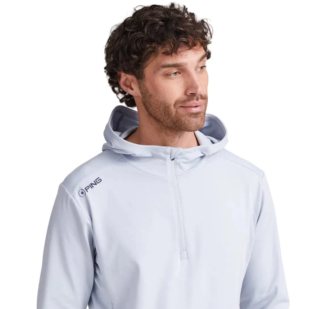 Ping Haldon 1/4 Zip Hoodie - Pearl Grey - Image 5