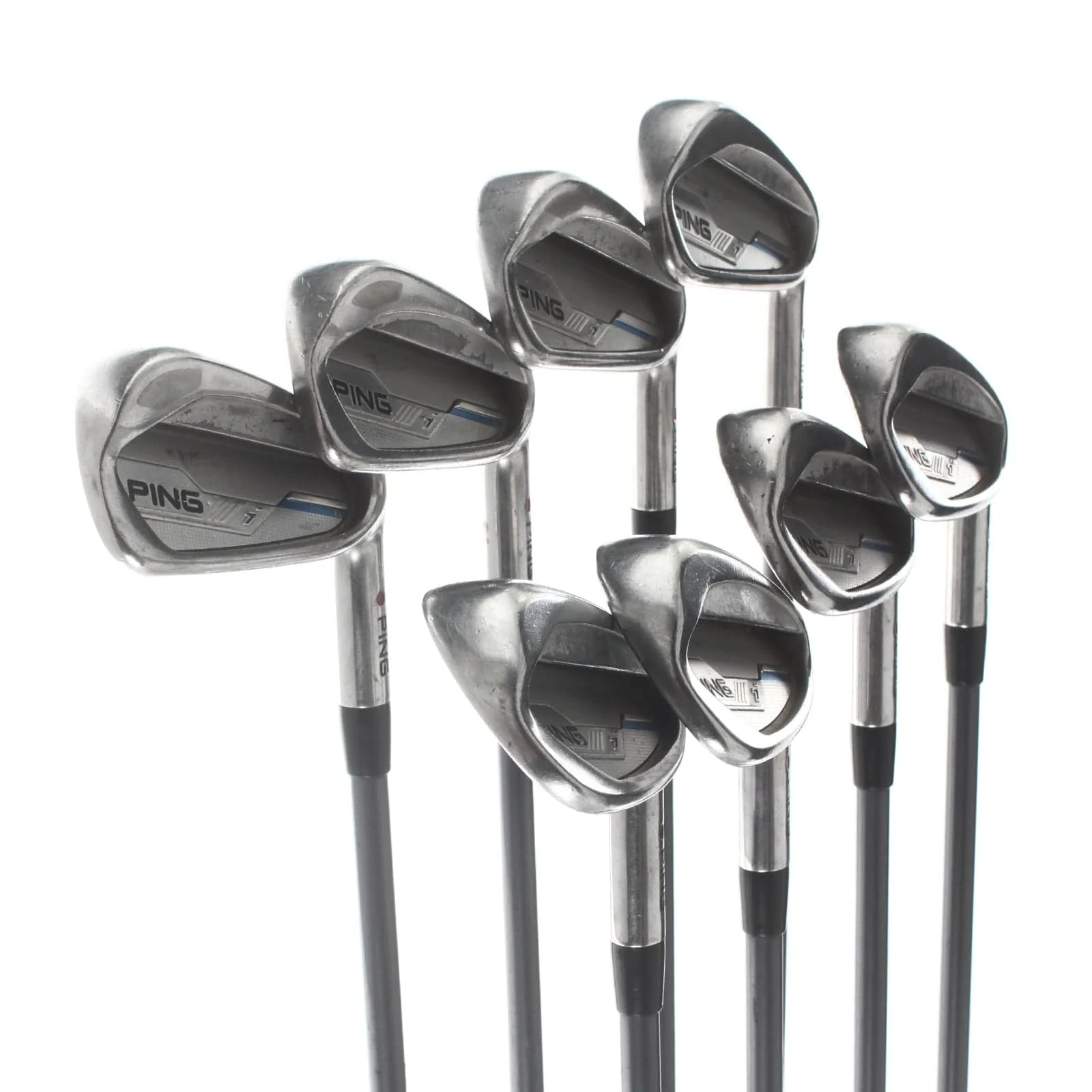 Ping i-Series E1 Graphite Mens Right Hand Irons 4-UW Red Dot 2* Flat Stiff - Ping CFS 80 - Image 2