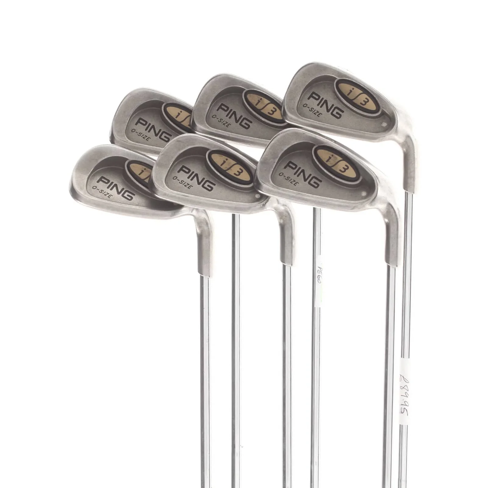Ping i3 Steel Mens Right Hand Irons 6-SW White Dot 3* Upright Stiff - Ping Cushin