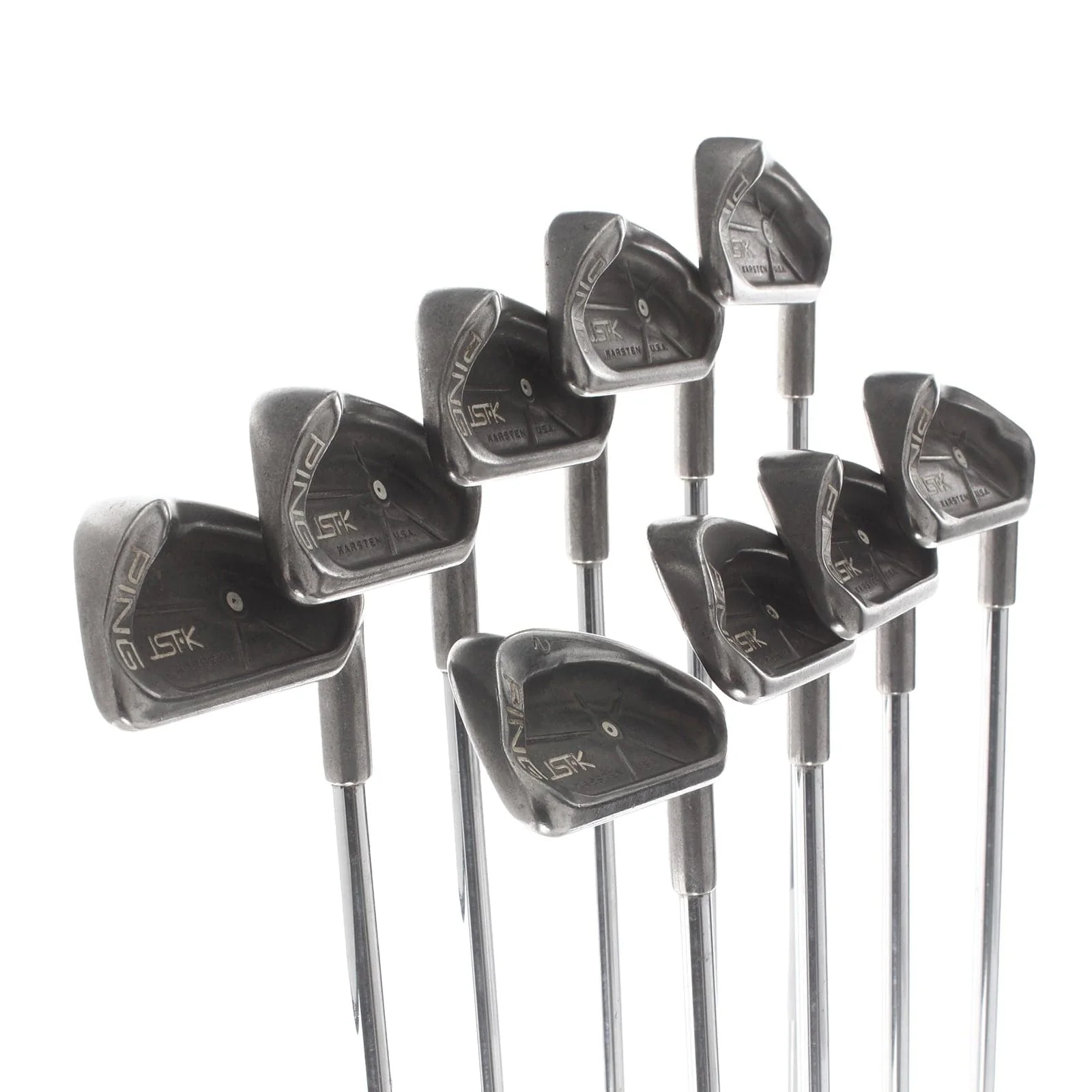 Ping ISI K Steel Mens Right Hand Irons 3-SW White Dot 3* Upright Stiff - Ping Cushin - Image 2