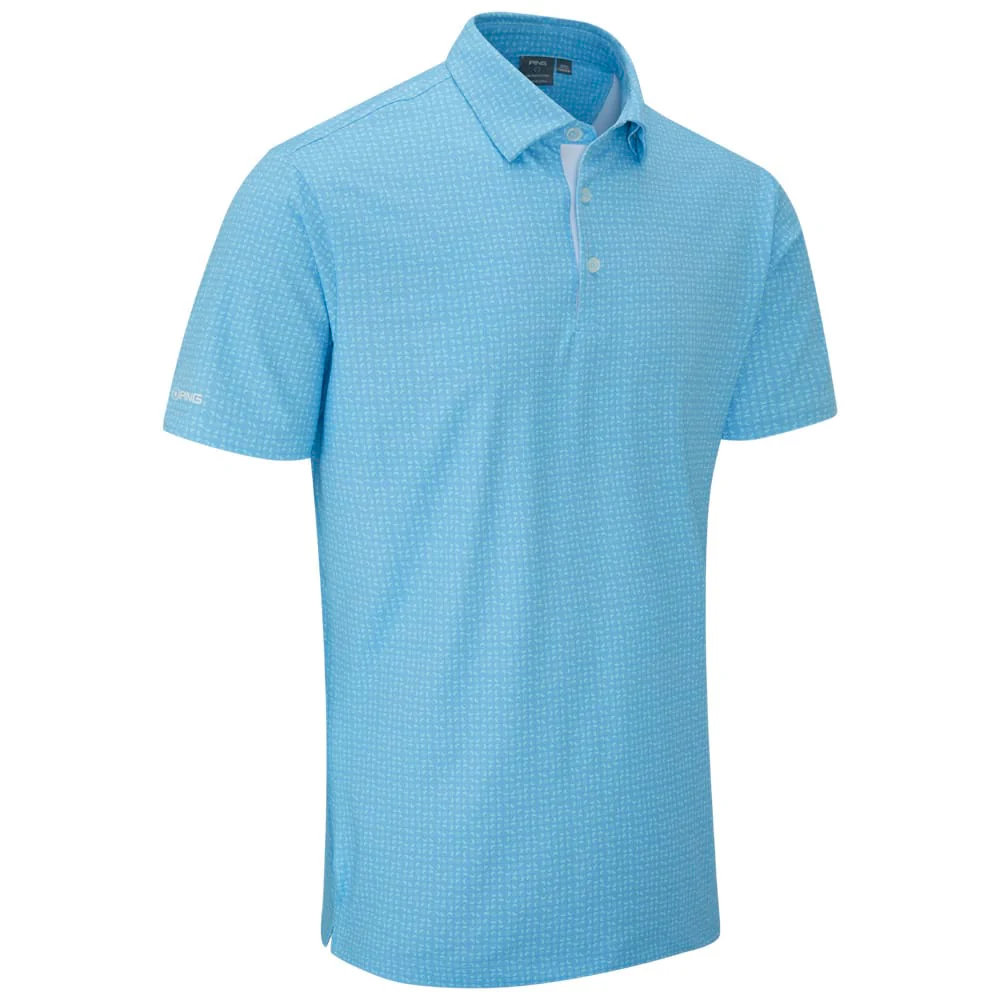 Ping Julian Polo Shirt - Crystal Blue Multi - Image 3