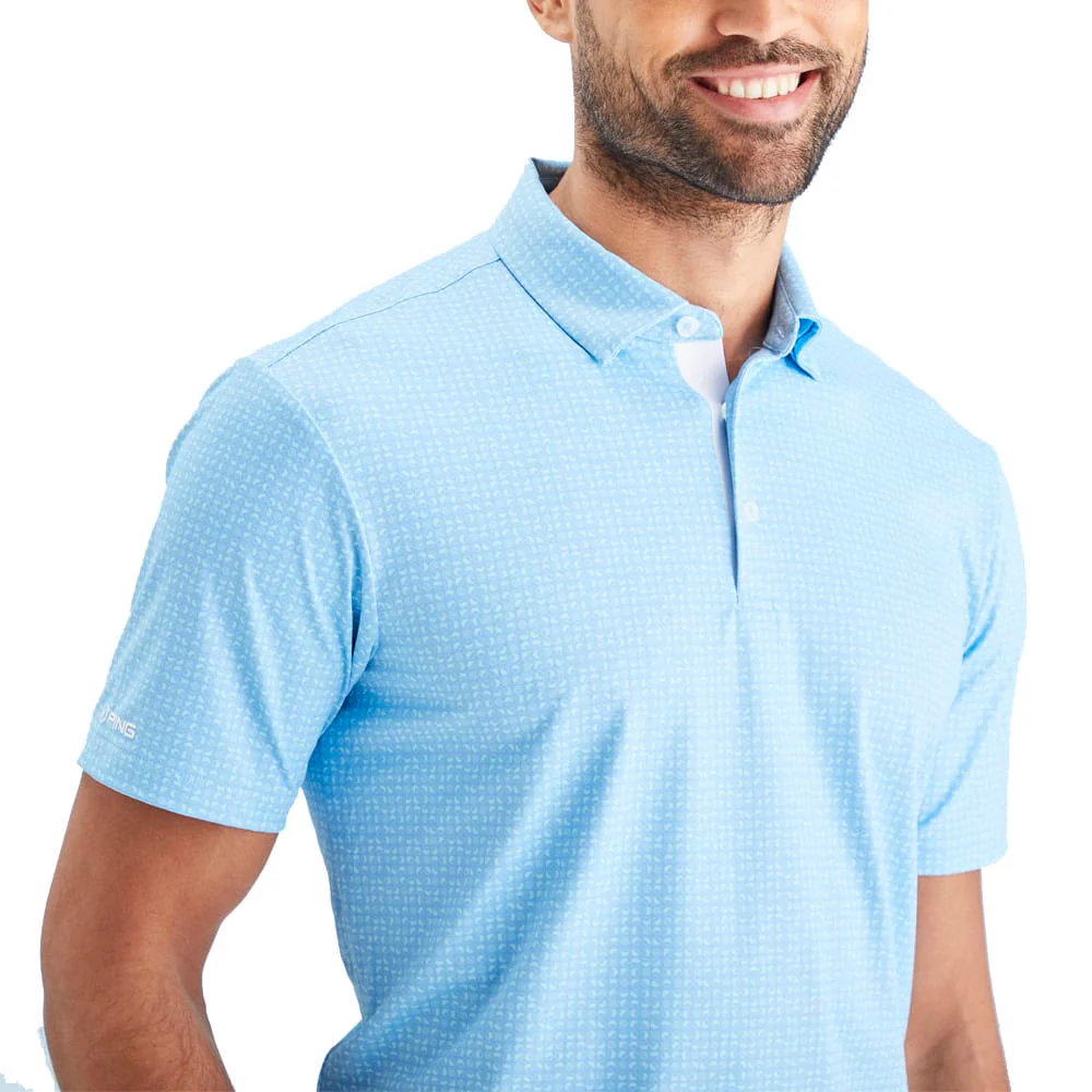Ping Julian Polo Shirt - Crystal Blue Multi - Image 4