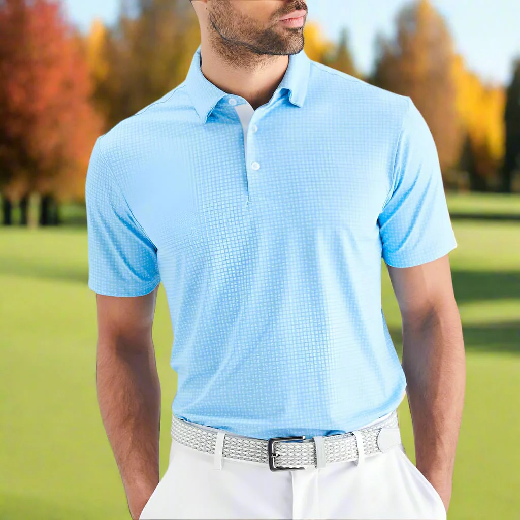Ping Julian Polo Shirt - Crystal Blue Multi - Image 6