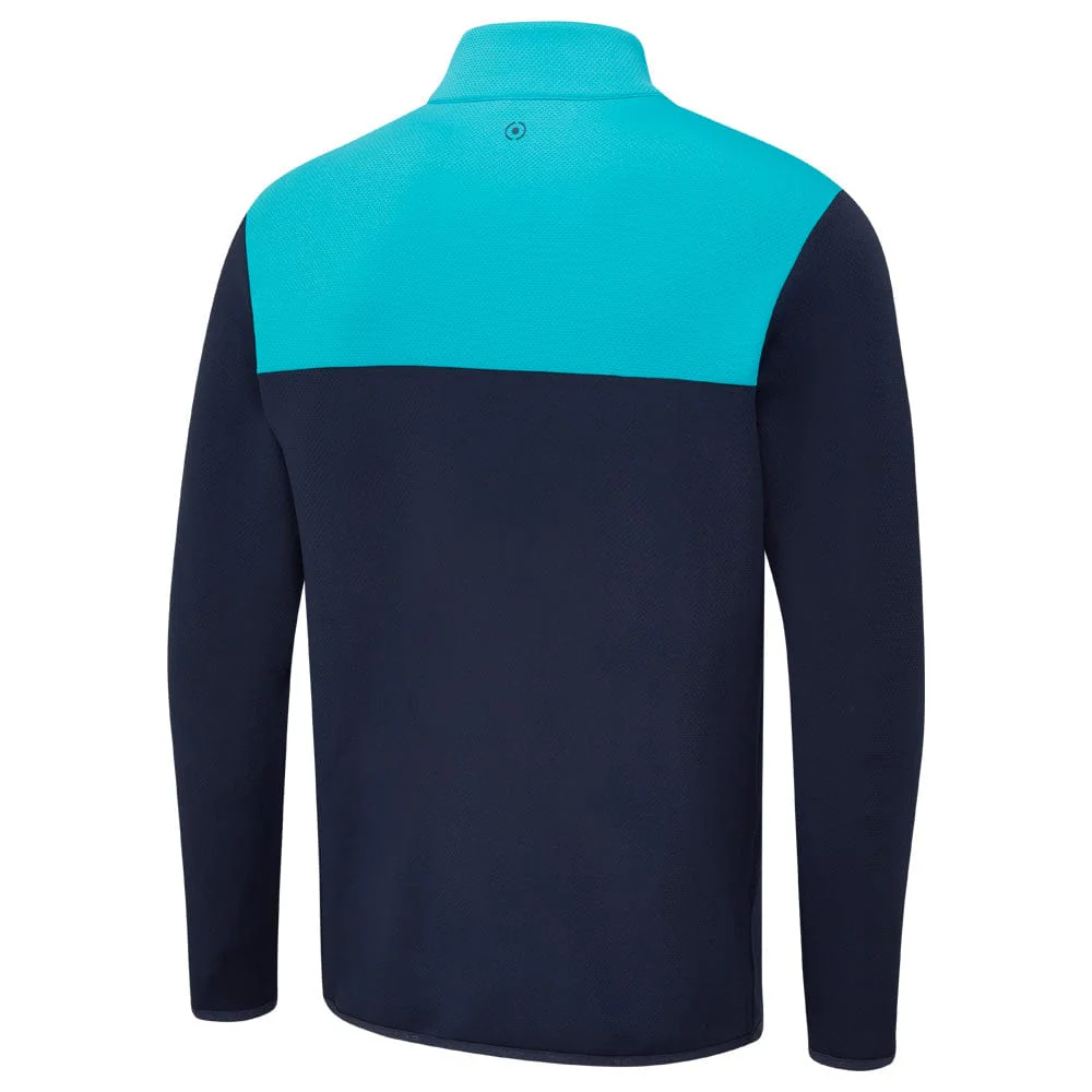 Ping Kinver 1/4 Zip Pullover - Navy/Turquoise - Image 2