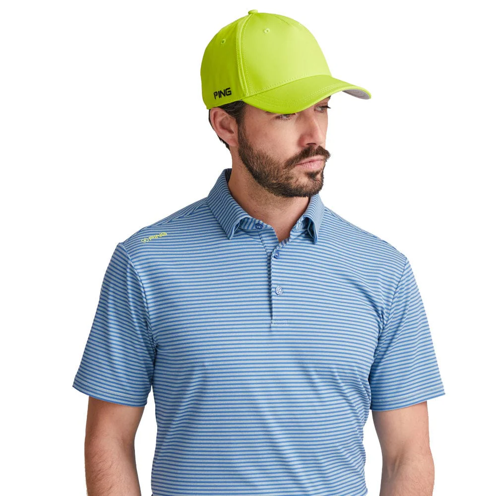 Ping Langford Polo Shirt - Bright Cobalt/Lime - Image 5