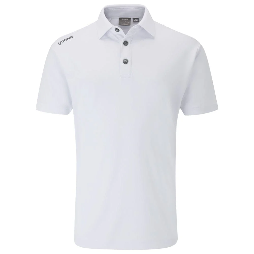 Ping Lindum Junior Polo Shirt - White