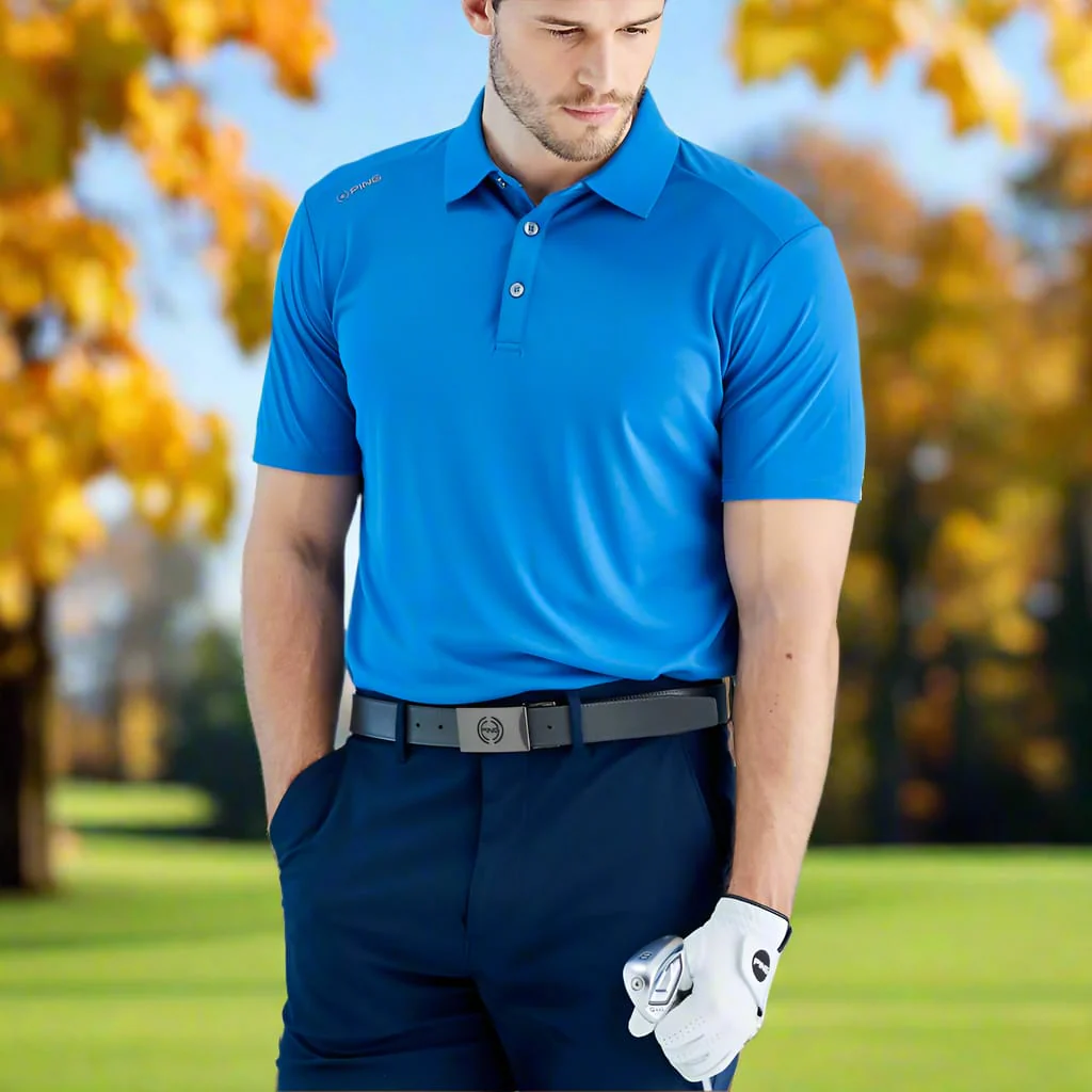 Ping Lindum Polo Shirt - Tidal Blue - Image 3