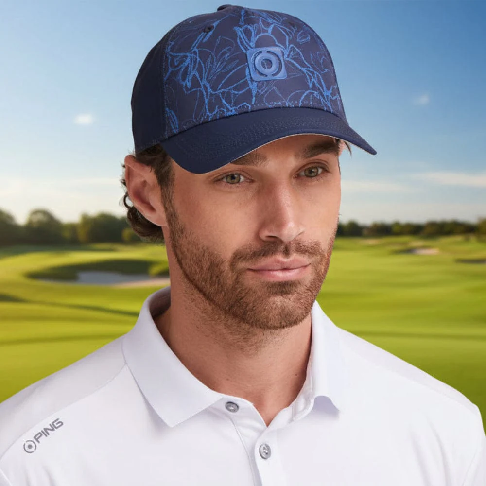 Ping Nicolo Cap - Navy/Bright Cobalt - Image 3