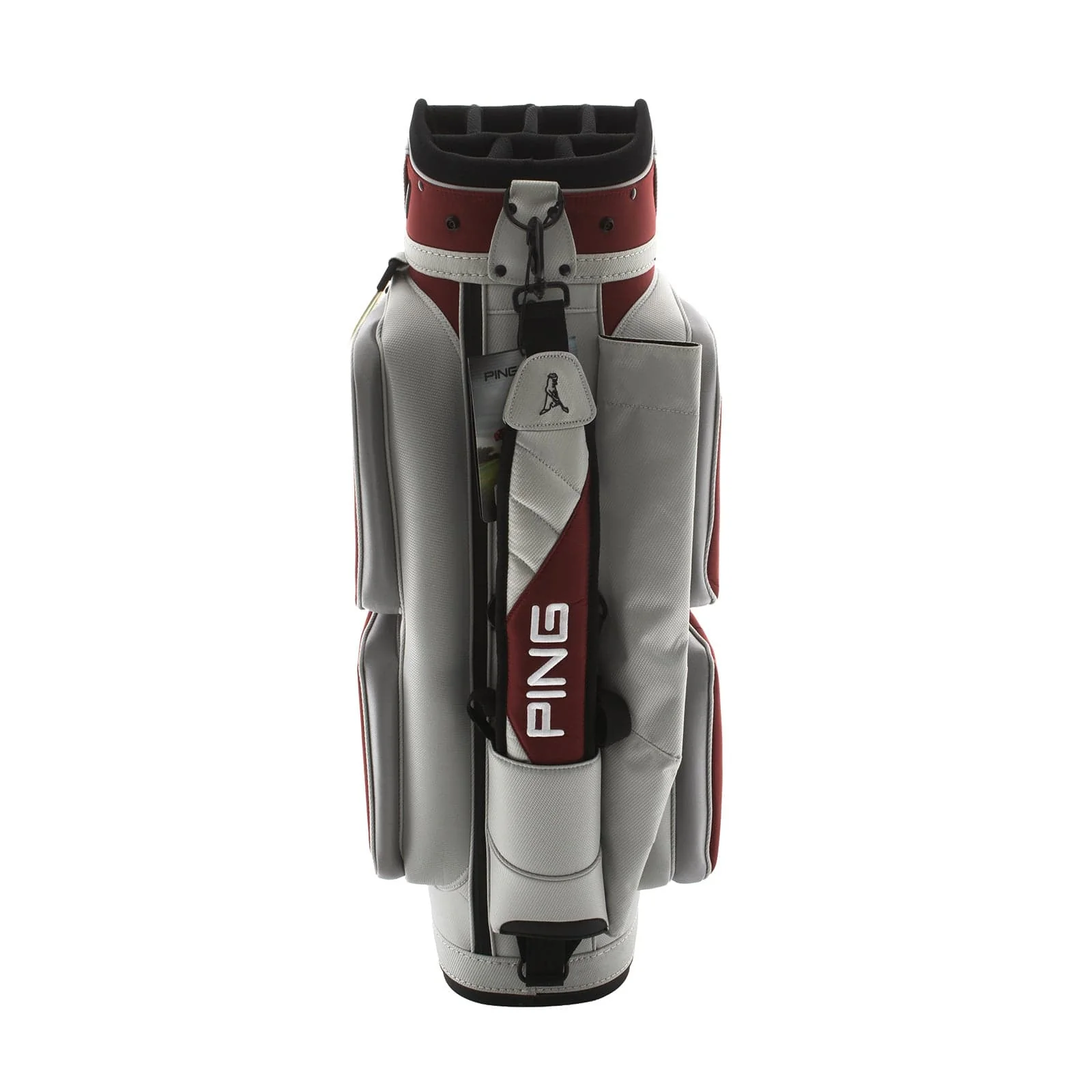 Ping Pioneer Cart Bag - White/Crimson/Silver - Image 5