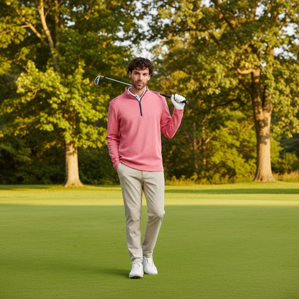 Ping Ramsey 1/2 Zip Sweater - Rhapsody Pink Marl - Image 4