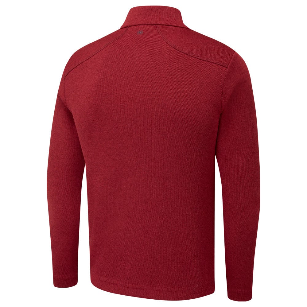 Ping Ramsey Junior 1/2 Zip Sweater - Rich Red Marl - Image 2