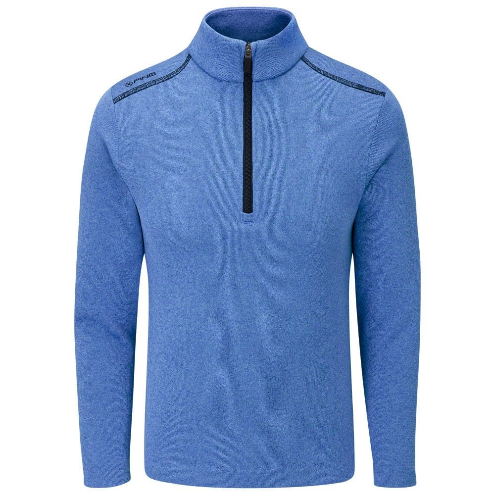 Ping Ramsey Junior 1/2 Zip Sweater - Snorkel Blue Marl