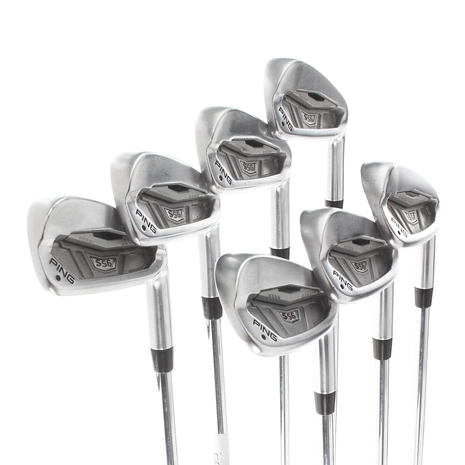 Ping S56 Steel Mens Right Hand Irons 4-PW Black Dot Stiff - Dynamic Gold - Image 2