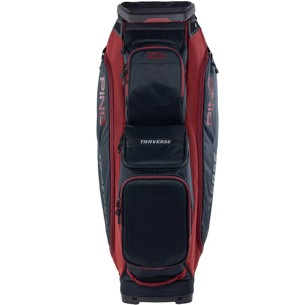 Ping Traverse Cart Bag - Black/Heather Red - Image 2