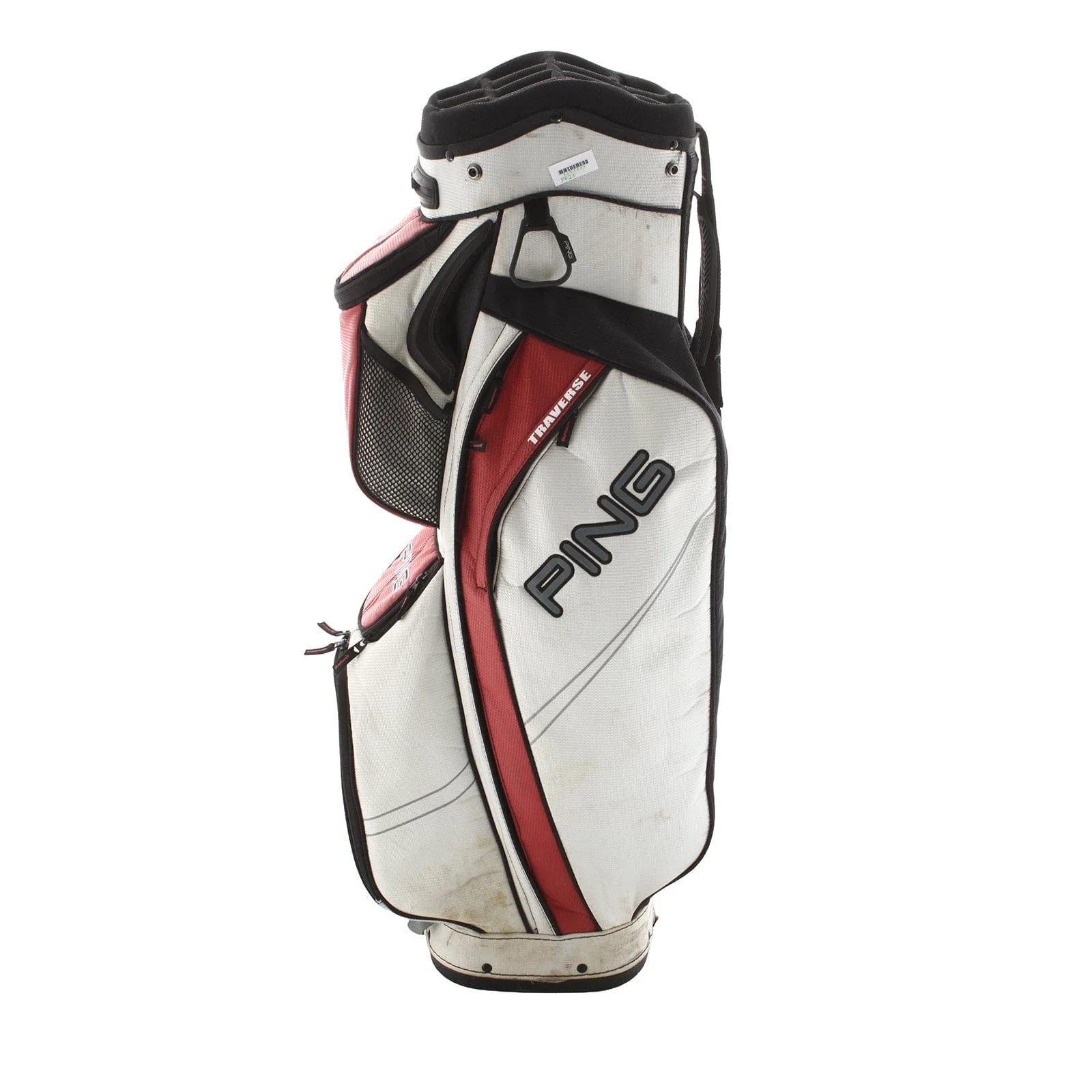Ping Traverse Cart Bag - Cream/Black/Red